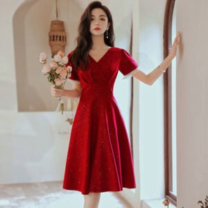 Wine Red Dress